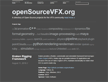 Tablet Screenshot of opensourcevfx.org